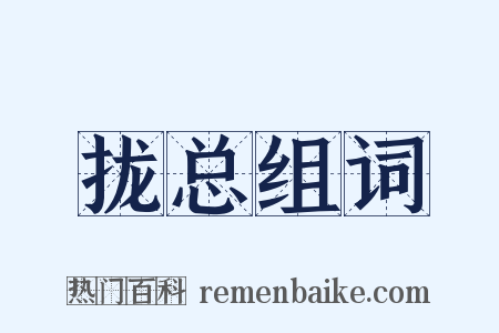 拢总组词是什么意思的图片